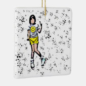 Little Rollerblader Girl Keramikornament (Rechts)