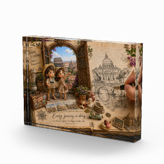 Little Rome Touristen Kunst Fotoblock