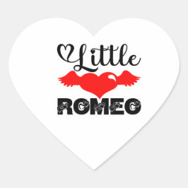 Little Romeo Valentine Cute Heart Wings Love Herz-Aufkleber