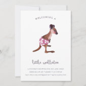 Little Roo in Himbeere Einladung (Vorderseite)