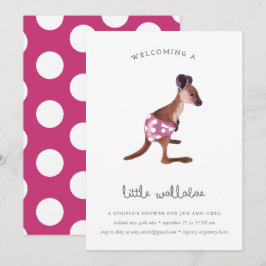 Little Roo in Himbeere Einladung