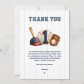 Little Rookie 1. Geburtstag Baseball Dankeskarte (Vorderseite)