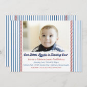 Little Rookie 1. Geburtstag Baseball Einladung (Vorne/Hinten)