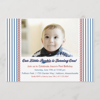 Little Rookie 1. Geburtstag Baseball Einladung