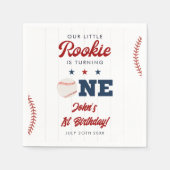 Little Rookie Baseball 1. Geburtstag Serviette (Vorderseite)