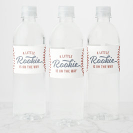 Little Rookie Baseball Baby Dusche Wasserflaschenetikett