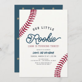 Little Rookie Baseball Boy Birthday Einladung