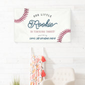 Little Rookie Baseball Boy Birthday Willkommen Banner (Insitu)