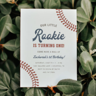 Little Rookie Baseball Boys 1. Geburtstags-Party Einladung