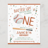 Little Rookie Baseball Brown Budget 1. Geburtstag (Vorderseite)