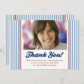 Little Rookie Foto Baseball Vielen Dank Mitteilungskarte (Vorne/Hinten)