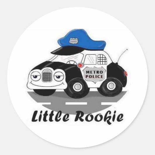 Little Rookie Runder Aufkleber (Vorderseite)