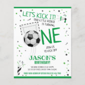 Little Rookie Soccer Budget 1. Geburtstag Einladun (Vorderseite)