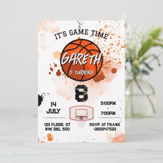 Little Rookie Soccer Navy Orange Boys Birthday Einladung (Stehend Vorderseite)