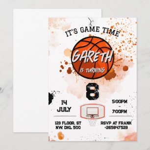 Little Rookie Soccer Navy Orange Boys Birthday Einladung