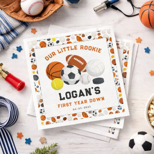 Little Rookie Sports 1. Geburtstagsfeier   All-Sta Serviette