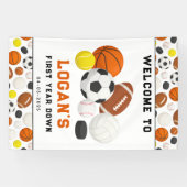 Little Rookie Sports 1st Birthday | All-Star Banner (Horizontal)