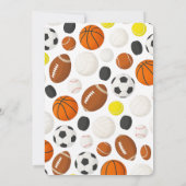 Little Rookie Sports 1st Birthday | Fun All-Star Einladung (Rückseite)