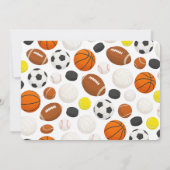 Little Rookie Sports 1st Birthday | Fun All-Star  Einladung (Rückseite)