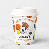 Little Rookie Sports 1st Birthday Party | All-Star Pappbecher (Rückseite)