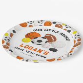 Little Rookie Sports 1st Birthday Party | All-Star Pappteller (Schrägansicht)