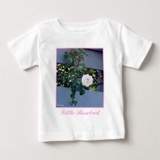 'Little Rosenknospe' Rosa Säugling T - Shirt (Vorderseite)