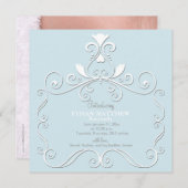 Little Royalty Blue Foto Geburtsankündigung Ankündigung (Vorne/Hinten)