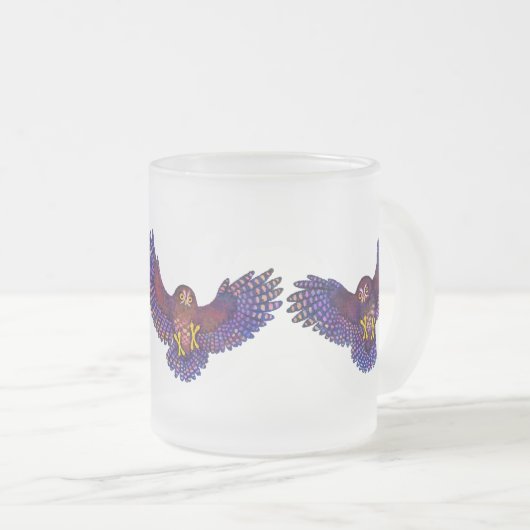 Little Ruru Morepork Owl Trio Mattglastasse (VorderseiteRechts)