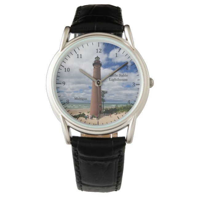Little Sable Lighthouse-Uhr Armbanduhr (Vorderseite)