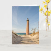Little Sable Point Leuchtturm am Lake Michigan Karte (Gelbe Blume)