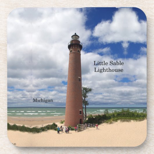 Little Sable Point Lighthouse 6 Untersetzer aus Ku (Vorderseite)