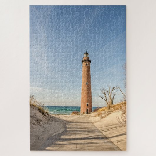 Little Sable Point Lighthouse am Lake Michigan Puzzle (Vertikal)