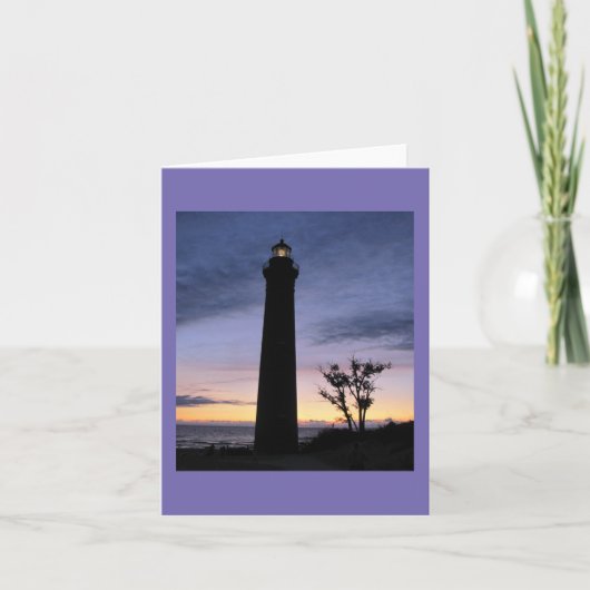 Little Sable Point Lighthouse Blank Folded Card Dankeskarte (Vorderseite)
