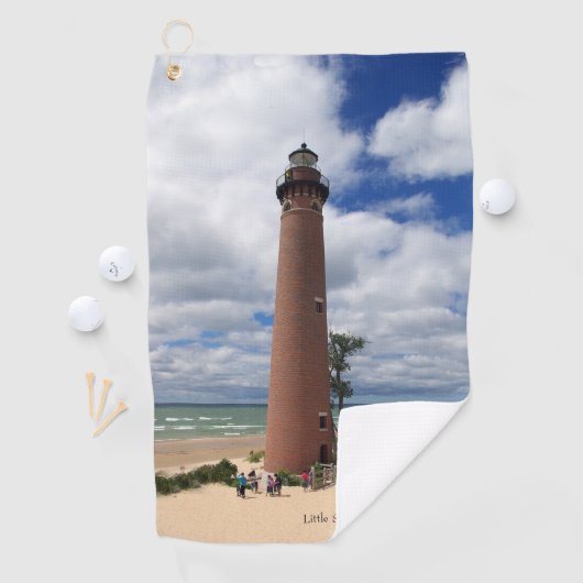 Little Sable Point Lighthouse Golfhandtuch (Insitu)