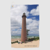 Little Sable Point Lighthouse Golfhandtuch (Vorderseite)