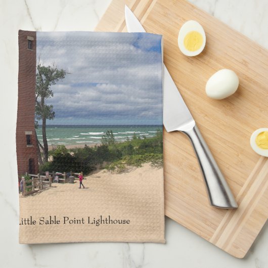 Little Sable Point Lighthouse Küchentücher (Viertel Falte)