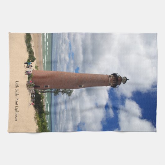 Little Sable Point Lighthouse Küchentücher (Horizontal)