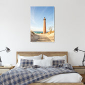 Little Sable Point Lighthouse Leinwanddruck (Insitu (Schlafzimmer))