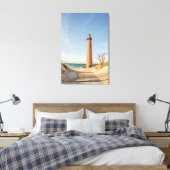 Little Sable Point Lighthouse Leinwanddruck (Insitu (Schlafzimmer))