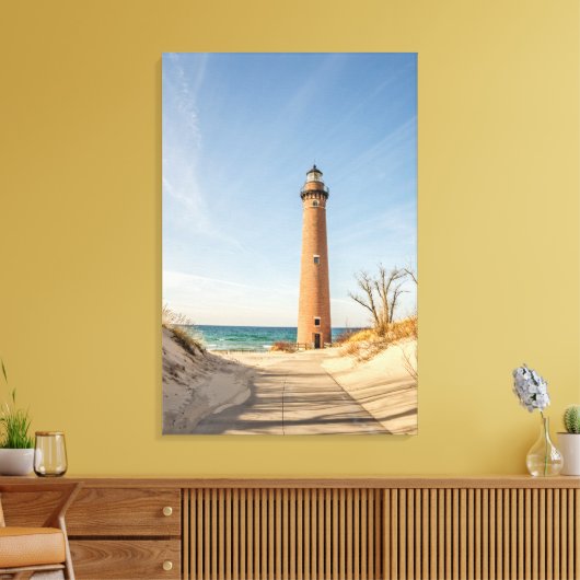Little Sable Point Lighthouse Leinwanddruck (Insitu (Wohnzimmer))