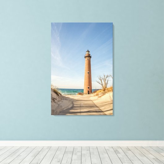Little Sable Point Lighthouse Leinwanddruck (Insitu (Holzboden))