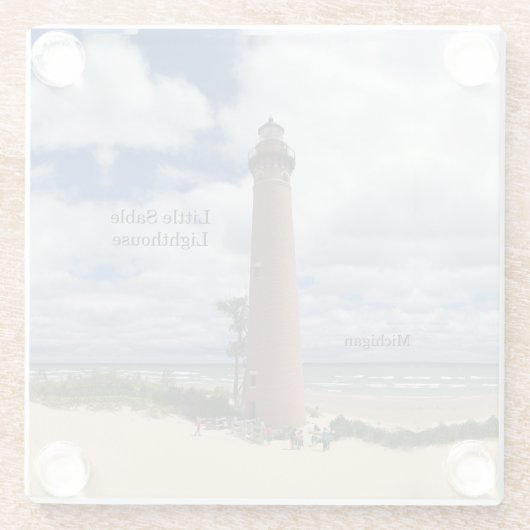 Little Sable Point Lighthouse Untersetzer (Rückseite)