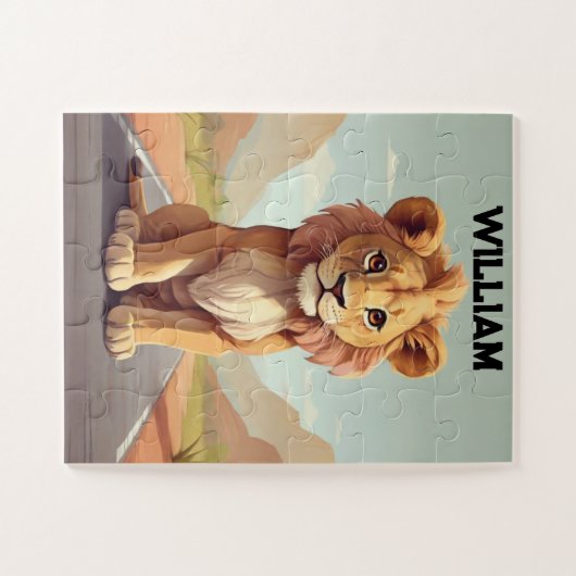 Little Safari Lion Personalisiert Puzzle (Horizontal)