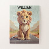 Little Safari Lion Personalisiert Puzzle (Vertikal)