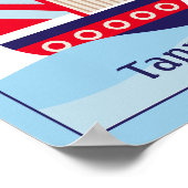 Little Sailboat Maßgeschneiderte Kinderzimmer Art Poster (Ecke)