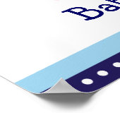 Little Sailboat Personalisiert Baby Shower Banner Poster (Ecke)