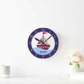 Little Sailboat Personalisiert Wall Clock (Marine) Runde Wanduhr (Zuhause)