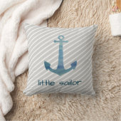 Little Sailor Anchor Nautical Stripe Pillow Kissen (Decke)