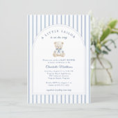 Little Sailor Baby Shower Invitation  Einladung (Stehend Vorderseite)