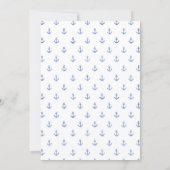 Little Sailor Baby Shower Invitation  Einladung (Rückseite)